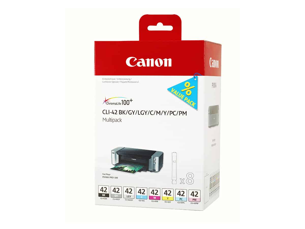 Canon CLI-42 BK/GY/LG/C/M/Y/PC/PM Multi Pack – värikasetti