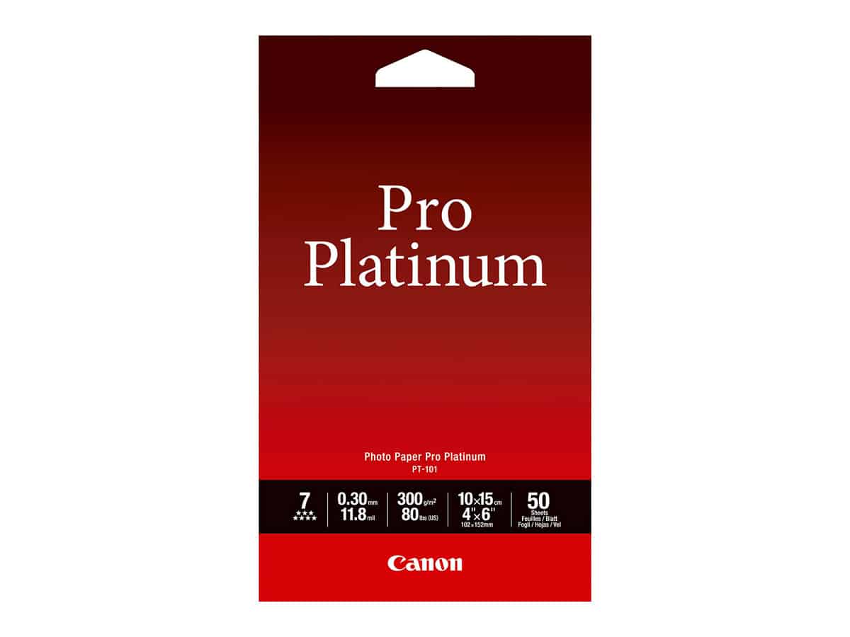 Canon PT-101 Pro Platinum Glossy 300g (10×15/50kpl)