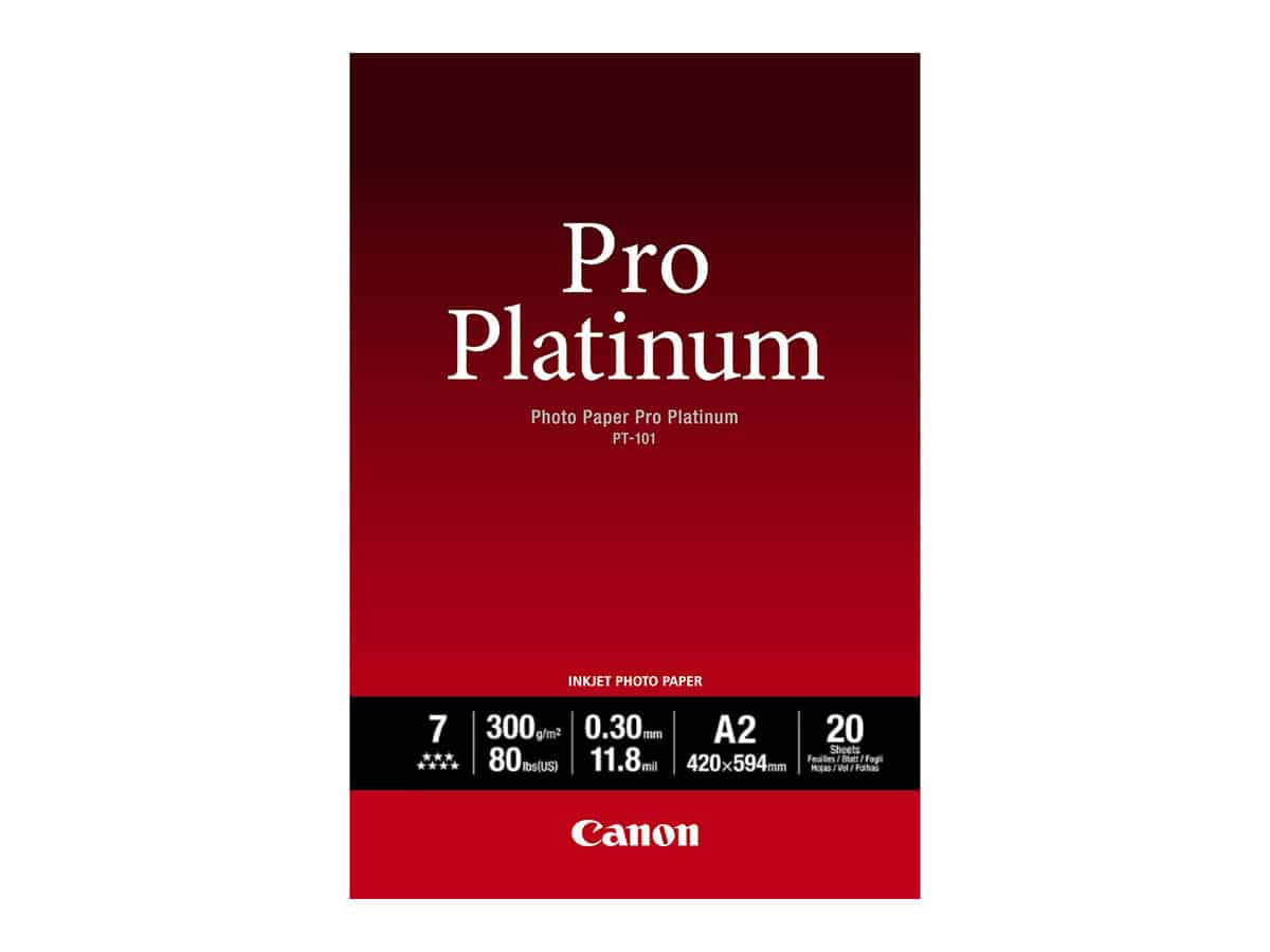 Canon PT-101 Pro Platinum Glossy 300g (A2/20kpl) – Tulostuspaperi