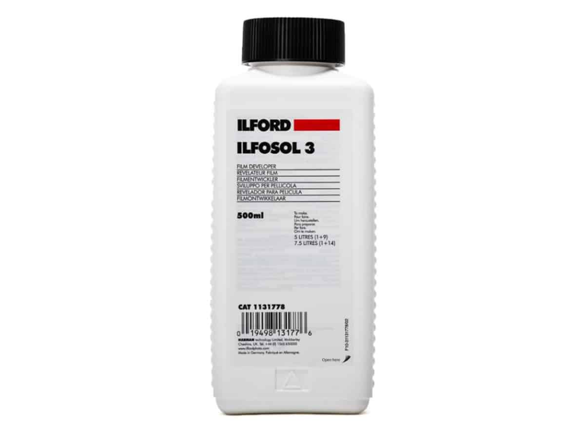 Ilford Ilfosol 3, 500 ml – Mustavalko filmikehite