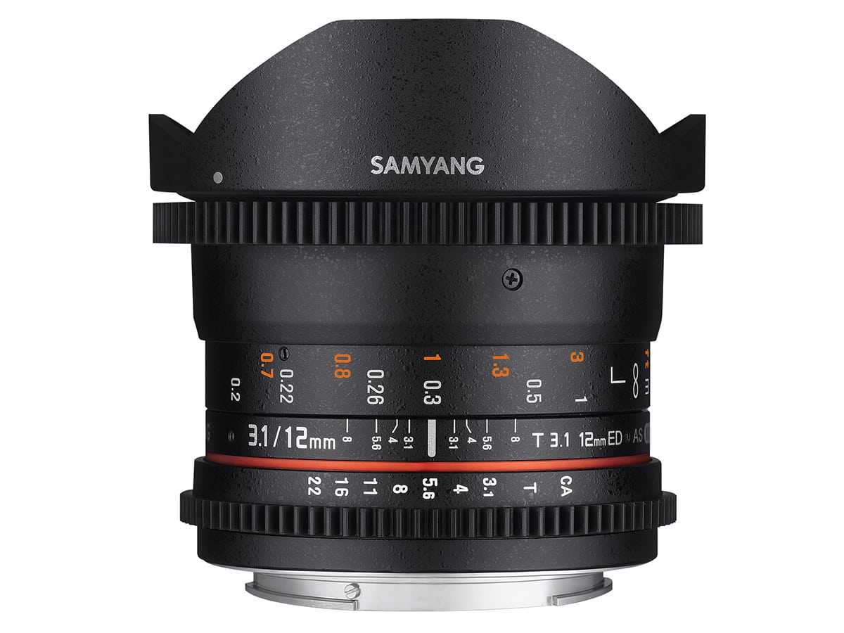 Samyang 12mm T3.1 VDSLR ED AS NCS FISH-EYE – Canon EF