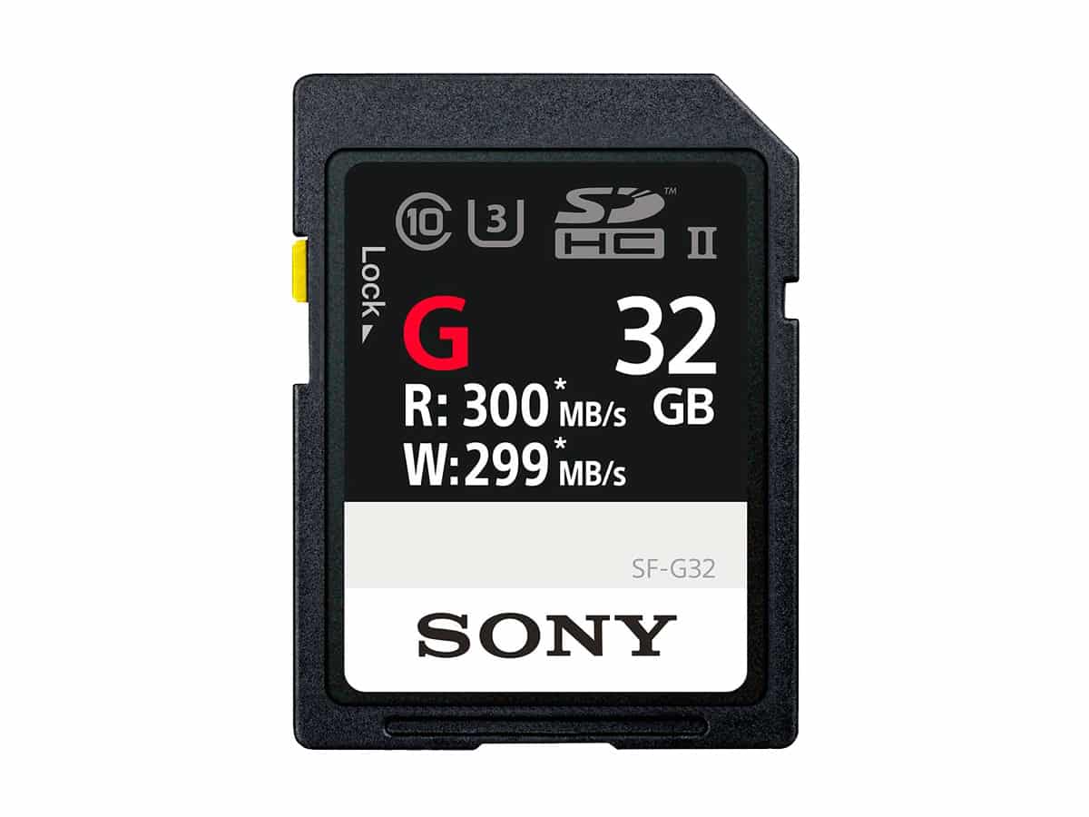 Sony SF-G-series 32GB SDHC (UHS-II, 300 MB/s, (U3), class 10)