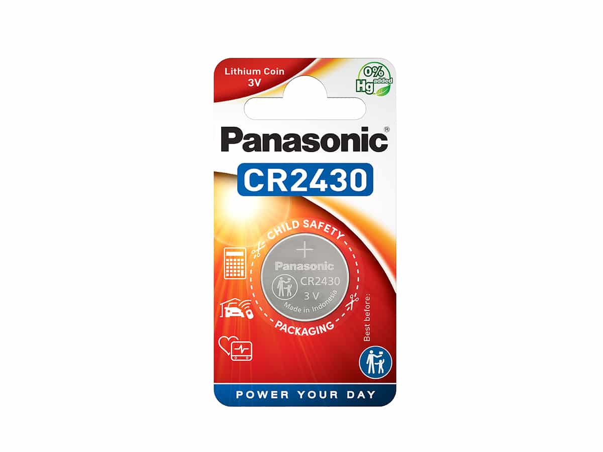 Panasonic CR2430, 3V – Litium nappiparisto