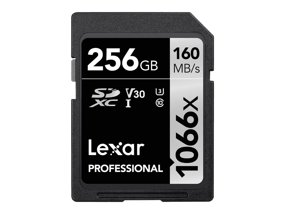 Lexar 256GB Professional 1066x SDXC U3 (R160/W120MB/s UHS-I (V30))