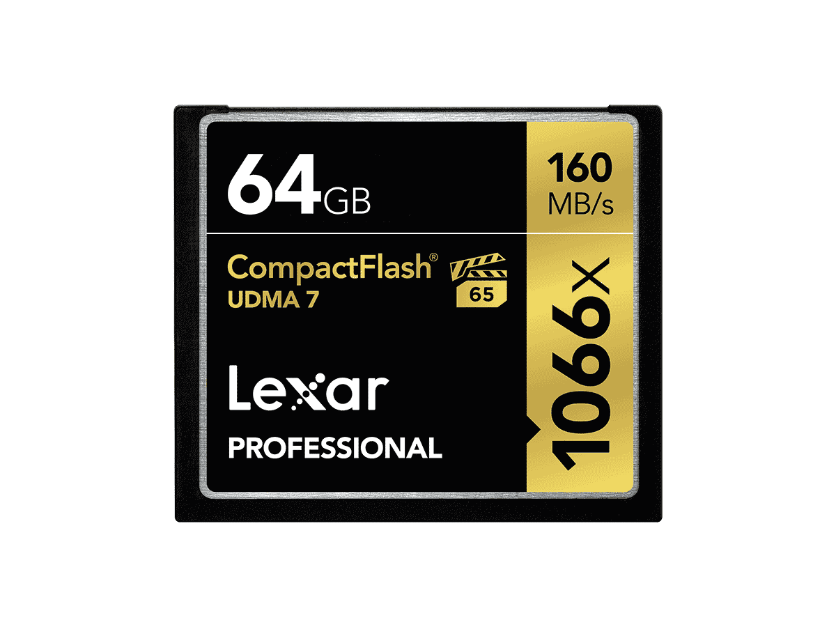 Lexar 64GB Professional 1066x CompactFlash (160MB/s, UDMA 7)