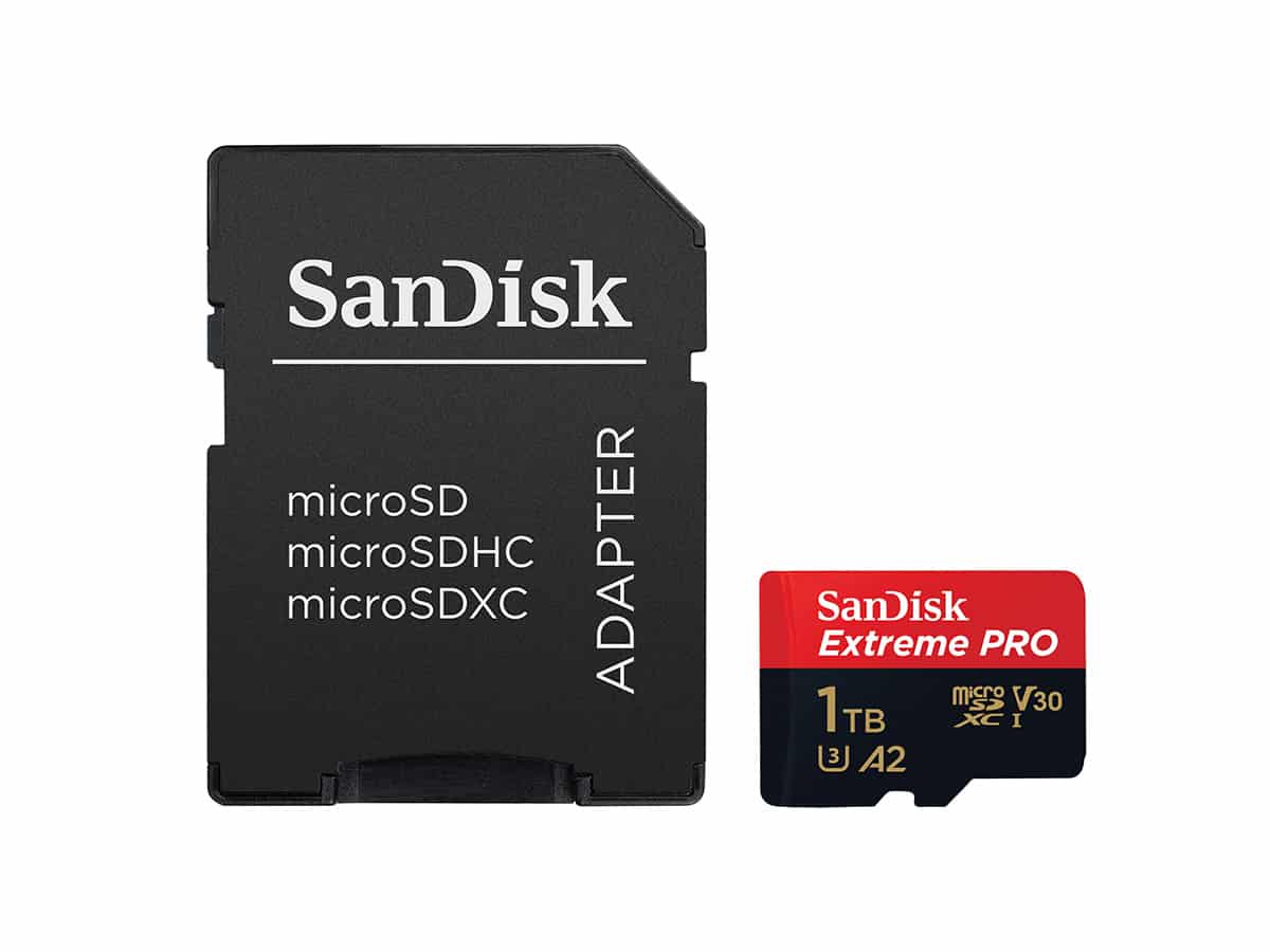 SanDisk 1TB MicroSDXC Extreme PRO + Adapteri (UHS-I, 170 MB/s, (U3 & V30), class 10)