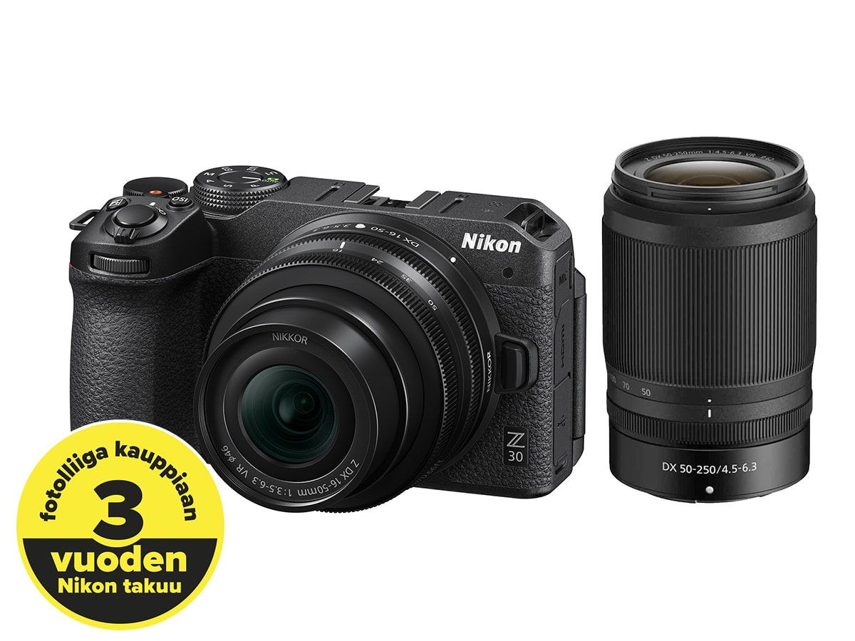 Nikon Z30 + Nikkor Z DX 16-50mm F3.5-6.3 VR + Nikkor Z DX 50-250mm F4.5-6.3 VR