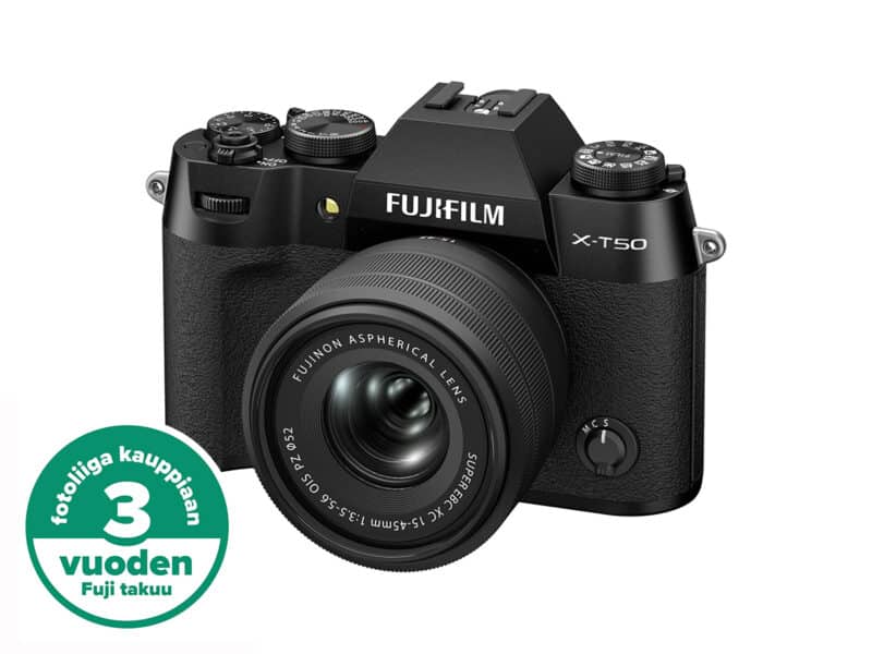 Fujifilm X-T50 + XC 15-45mm F3.5-5.6 OIS PZ, musta